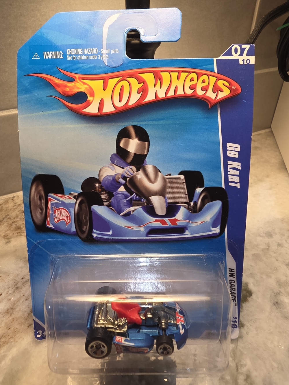 Hot Wheels Go Kart Toy - Blue with Red Accents